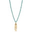 Liv Beaded Necklace - Gold Turquoise