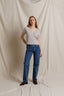 Alanis V Neck T-Shirt - Cloud Gray