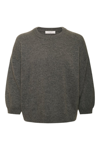 Indira Cashmere Top - Heather Ash