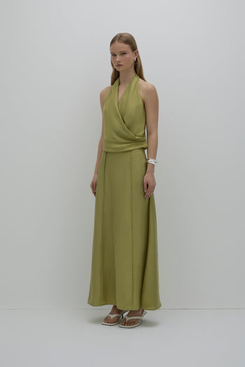 Leon Cupro Top - Pickle