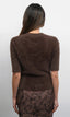 Odette Fuzzy Elbow Sleeve Knit Top