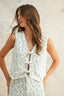 Floral Tie Front Vest