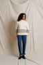 Elsie Pointelle Sweater - Sugar Black Stripe
