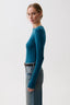 Juno Merino Blend Featherweight Sweater - Deep Teal