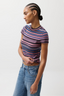 Selene Short Sleeve Sweater Tee - Blue