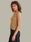 Demi High Neck Tank - Camel Heather