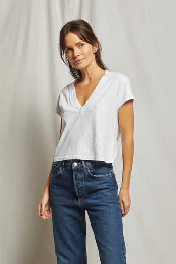 Alanis V Neck T-Shirt - White