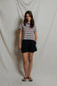 Dawn Supima Cotton Tee - Pacific Clementine Stripe
