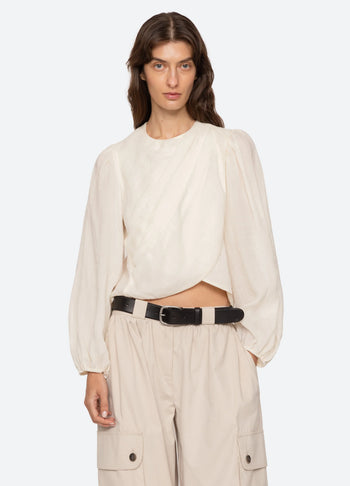 Solene Solid L/SLV Top