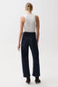Beau Seamed Crescent Raw Jean - Night Fall