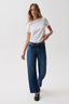 Lexi Mid Rise Bowed Straight - Moonwave