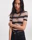 Teresa Silk Blend SS Cardi - Navy Multi