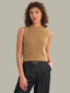 Demi High Neck Tank - Camel Heather