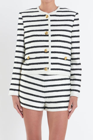 Stripe Tweed Jacket