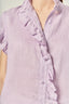 Linen Ruffle Shirt - Lilac