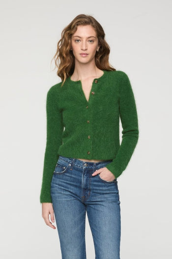 Yara Alpaca Blend	Shrunken Cardigan - Vivid Moss