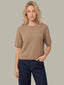 Colette Cashmere Boxy Tee - Camel Heather