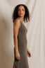Edith Heavy Rib High-Neck Dress - Dark Olive