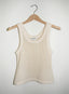 Hallie Open Knit Tank - Ivory