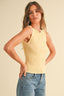 Ribbed Tank - Custard