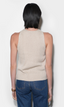 Ingrid Cross Front Halter Knit Top - Linen
