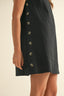 Linen Shift Dress - Black