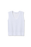 Peggy Cotton Sweater Tank Top - White