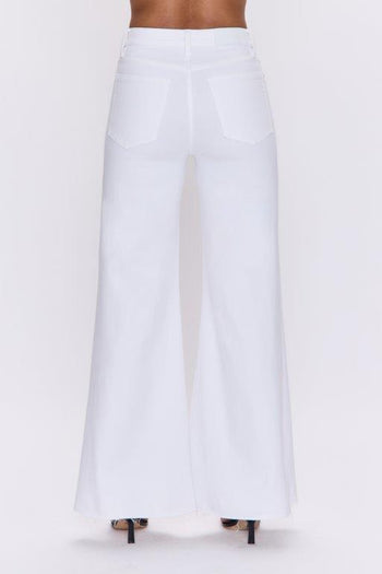 Izzy Mid Rise Wide Leg - Vivid White