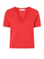 Kadri Cashmere Vneck Tee - Dragonfruit