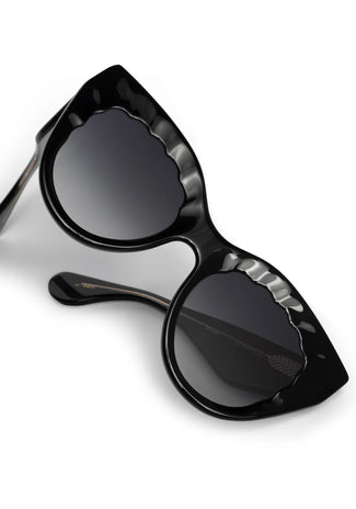 Charlotte Sunglasses - Black + Black and Crystal