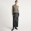 Rama Front-Vent Vegan Leather Skirt - Black