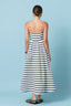 Striped Midi Dress - Navy/White