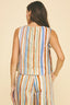 Abstract Stripe Sleeveless Top