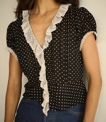 Orella Top - Noir Dot
