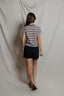 Dawn Supima Cotton Tee - Pacific Clementine Stripe