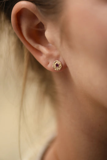 Teardrop Stud - Brass