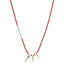Coral Beaded Fish Charm Necklace