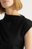 Kenny Asymmetric-Neck Tee - Black