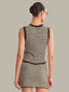 Alessia Teddy Stripe Tank - Shaved Chocolate Combo