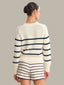 Coral Striped Pullover - Chalk/Dark Blue