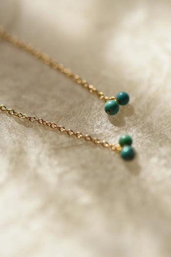 Double Turquoise Threader Earrings