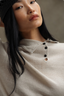 Sanchia Button Turtleneck Sweater - Natural