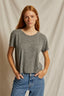 Harley - Cotton Boxy Crew Tee - Heather Grey