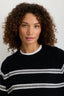 Sloane Cashmere Pullover - Heather Ash Stripe