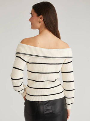 Sierra Off Shoulder Striped Sweater