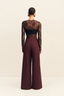 Asher Wide Leg Pant - Berry