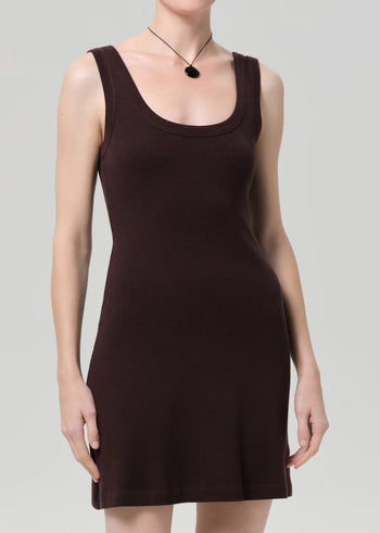 Faye Tank Dress - Chocolate
