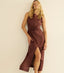 Amorette Ramie Dress - Mahogany