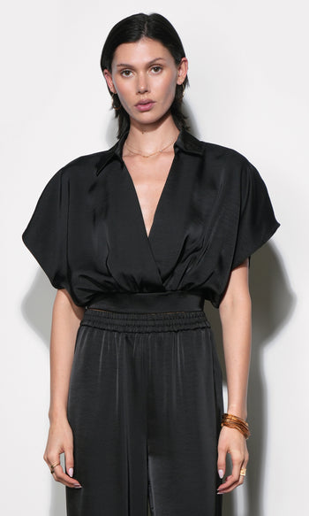 Nisa Dolman Sleeve Top - Black