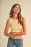 Ribbed Tank - Custard